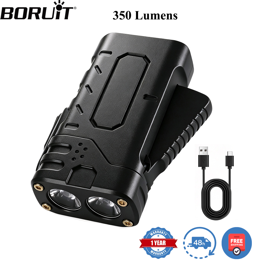 Outdoor Sport Lights - BORUIiT ไฟฉาย LED แบบหมุนมือ EDC ชาร์จไฟผ่าน