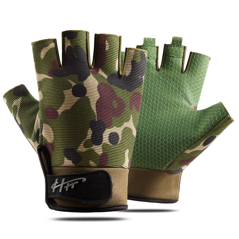 Outdoor Sport Gloves - 1คู่ตกปลาถุงมือเปิดนิ้ว Anti-Slip Breathable สูงยืดหยุ่นผู้ชายผู้หญิงกลางแจ้งถุงมือปั่นจักรยานกันน้ำถุงมือตกปลา