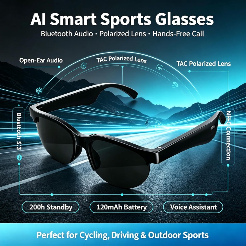 แว่นตากีฬาอัจฉริยะ ระบบเสียงแบ - Outdoor Sport Activity บทวิจารณ์และราคา