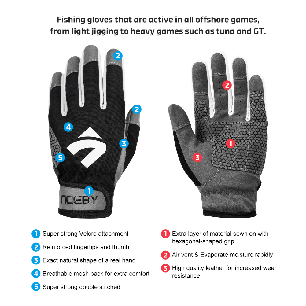 ถุงมือตกปลา NOEBY กันลื่น ป้อง - Outdoor Sport Gloves บทวิจารณ์และราคา