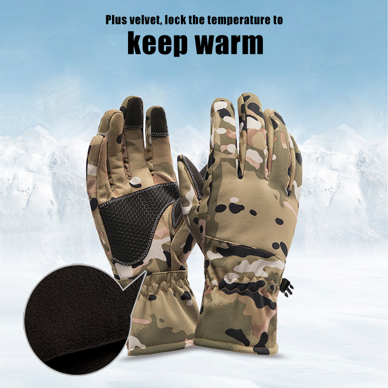 ถุงมือกันหนาวลายพรางสำหรับกิจก - Outdoor Sport Gloves บทวิจารณ์และราคา